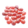 Natural Stripe Red Agate Gemstones Teardrop 13x18mm Cabochon No Hole Loose Beads for DIY Jewelry Making Earrings Bracelets Necklace Rings Accessories U3287