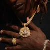 Anéis de casamento exclusivo estilo de hip hop de estilo de hip hop de ouro largo ring ring de dedão banda de luxo para homens mulheres tamanho grande com joias amarelas pavimentadas