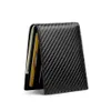 Portafogli Portafoglio intelligente modello in fibra di carbonio Portasoldi RFID sottile per borsa da uomo Carteira Portamonete di alta qualità283e