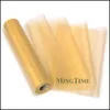 Party Decoration Sheer Organza Roll 25M X 29Cm Fabric Diy Wedding Gold Chair Sash Bows Table Runner Swag Halloween Party Shower Deco Dh0Ie