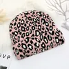 Leopard Beanie Outdoor Winter Warm Knit Hat Accesorios de moda Bucket Hat Cap RRA394