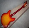 Jakość Rick Semi-Hollow Sky Sunburst Ricken Guitar 3 Pickups R Tremolo Electric Guitar Stock