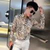 Heren Overhemden Heren Britse Stijl Heren Lange Mouw Zakelijke Formele Shirt Casual Slim Fit Streetwear Sociale Party Blouse V33