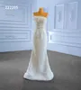 Robe de mariée train détachable en dentelle sirène sans bretelles de luxe SM222205