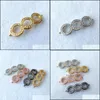 Connectors Cz Micro Pave Charm Ring Circle Connectors Accessories For Making Diy Bracelet Necklace Jewelry Finding Ct553 Drop Delive Dh3Kn