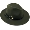 Berets Simple Wool Women Outback Fedora Hat для зимней осени Elegantlady Floppy Cloche Wide Brim Jazz Caps Размер 56-60см