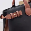 handbag Evening 34cm Classic Tartan Crossbody The Banner Tote Bags Plaid Women Hands Double Handle Shop Canvas Genuine Leather Purse Top Quality