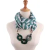 Подвесные ожерелья вечеринка носить элегантное акриловое украшение ожерелья хлопковое шарф для женщин Хиджаб женские аксессуары