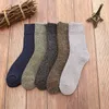 Herrensocken LKWDer 5 Paare/Los Herren Bodentuch Baumwolle Business Calcetines Meias Winter Plus Samt Dick Warm Frottee