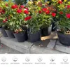 Jardinières Pots 16 Tailles En Plastique Noir Semis Plantation Bol Pépinière Respirant Pot Nutrition Cultiver Sac Jardin Légumes Conteneur Boîte