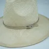 Berretti 202207-panshi-sisal Erba Patchwork fatto a mano High End Custom Style Summer Belt Fedora Cap Uomo Donna Panama Jazz Hat