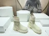 Die Reihe Gaia Schuhe Boots Designer Knöchel Ranger Stiefel Gummi Dicker Sohle Regenstiefel Frauen Leder wasserdichte Winterstiefel Größe 35-40