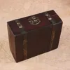 Jewelry Pouches Vintage Wooden Treasure Chest Storage Box Lock Organizer Case Foldable Mini Small Wood Home Decor Container Trinket Bin