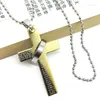 Pendant Necklaces Men Women's Jewelry Punk Stainless Steel Cross Necklace Ball Chain Wild Collarbone Choker