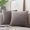 Pillow Case Blue Solid Velvet Sofa Cushion Cover 30x50/40x40/45x45/50x50cm Super Soft Throw Decorative 2pcs