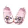 Primeiros caminhantes 2022 Sun Flower Baby Shoes Softe Girl Anti-Slip Walker Princess