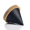 Jewelry Pouches Bamboo Black PU Conical Shape Jewlery Bracelet Display Holder Rack Storage Stand Watch Organizer Counter Case