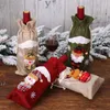 Рождественские украшения Jute Bags Santa Claus украшения шампанские винные чехлы для бутылочных штуковиков сумки для зауга