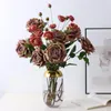 Decorative Flowers Simulation Oil Painting Big Rose Home Living Room Dining Table Wedding Decoration Fake Artificial High Quality