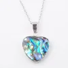Natural Abalone Shell Heart Pendants Shape Pendulum Pendant For Necklace Fashion Popular Jewelry N3652
