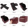 Car Organizer Collapsible Storage Box Crocodile Grain Leather For Trunk Auto Tidying Bag WatertightCarCar