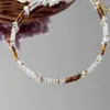 Anklets Lii Ji Citrine Tiger Eye 2mm American 14K Gold Filled Anklet Handmade Bohe Fashion Jewelry For Female