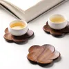 Table Mats 1 Pcs Bowl Teapot Black Walnut Coasters Tea Coffee Cup Pad Placemats Decor Heat-Resistant Durable Drink Mat Kitchen