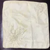 Chinese embroidery beige pillows pearl silver silk cushion pillowcase cushion sofa beautiful pillow case