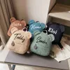 School Bags Personalised Bear Backpacks Custom Name Portable Children Travel Shopping Rucksacks Women's Cute Shaped Shoulder Backpack 221031