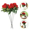 Dekoracyjne kwiaty 6pcs DIY Wedding Bouquets Decor Home Decor for Red Artificial Flower Chrysantemm