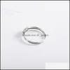 Cluster Rings Cluster Rings Vintage Love Knot Anello da dito per donna Uomo Autentico 925 Sterling Sier Regolabile Fine Wedding Jewelry Dhs3K