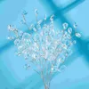 Fleurs décoratives Fleur Perle Acrylique Branches De Cristal Choix Artificiels Tiges Florales Bouquet Bouquets Chaîne De Noël Gouttes Perles De Guirlande