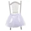 Chair Covers Lovely White Pink Country Kid Baby Shower Birthday Baptism Event Party Supplies TUTU Wedding Decoration Tulle Tie Skirt