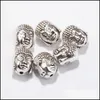 آخر 20pcs/lot 10x8mm metal buddha الخرز سحر التبتي sier فاصل لسباق مجوهر