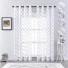 Rideaux CDIY Diamant Brodé Tulle Sheer Rideaux Pour Salon Chambre Moderne Voile Cuisine Windon Traitement Cortinas