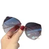 Sonnenbrille Luxus Lady Cat Eye Women Party Vintage Randless Gradiental Suns Brille für weiblich5887959