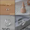 Ringos de cluster Ringos de cluster Sier 925 anel j￳ias para mulheres m￣os abra￧os vntage retro aberto estilo nacional de engajamento mens jewelrycluste dhi62