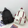 DHL30PCS School Tassen Student Oxford Double Pouch Three Layer Waterproof Backpack Bag