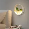 Vägglampa nordiska led växt kreativa sängplatser sovrum lampor vardagsrum modern korridor för hembelysning fixturer