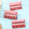 Lip Gloss 10Pcs/Set Durable Glaze Safe Ingredients Liquid Lipsticks Moisturizing Smudge-resistant Unfading
