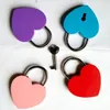 Creative Alloy Heart Form Keys Padlock Mini Archaize Concentric Lock Vintage Old Antique Door Locks with Keys New Pure Colors C1101