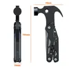 Handverktyg Multifunktion Camping Ground Hammer Outdoor Portable Folding Survival Knife Tång Kartong med nylonskydd