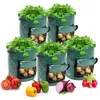 농장 냄비 감자 재배 가방 PE 야채 가방 손잡이가 두껍게 자라는 양파 식물 야외 정원