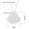 Pendant Necklaces Trendy Style Stainless Steel Poland Map Necklace High Quality Heart Women Jewellery Gift