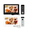 Telefones de portas de vídeo Phone interfone para o apartamento 7 "Monitor 1200tvl Câmera da campainha com detecção de movimento Registro automático