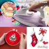 Notions Christmas Iron on Patches Embroidered Sew Applique Repair Patch for Craft Clothing Decoration and DIY Christmas Gifts