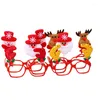 Decorações de Natal Papai Noel Xmas Tree Elk Glasses Frame Merry Po Prop Ano 2023 Navidad Kids Gift