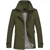 Hommes Trench manteaux 2022 printemps automne hommes affaires décontracté longue veste coupe-vent manteau mode pardessus grande taille