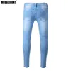 Männer Kleidung Hip Hop Jogginghose Dünne Motorrad Denim Hosen Reißverschluss Designer Schwarze Jeans Herren Casual Männer Jeans Hosen T191019