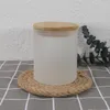 USA: s lager 10oz sublimeringsljush￥llare burk muggar med bambu lock frostat ljus cup vaxkr￤m doftad tumbler glas flaska dekoracion b5